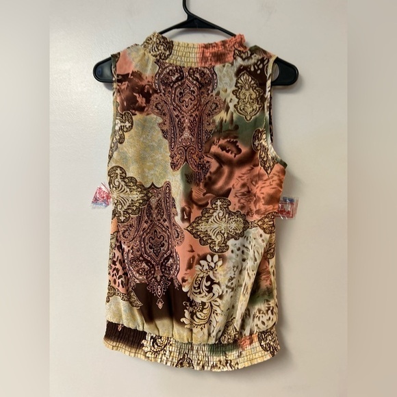 Cinq sleeveless blouse with fringe - Picture 4 of 6